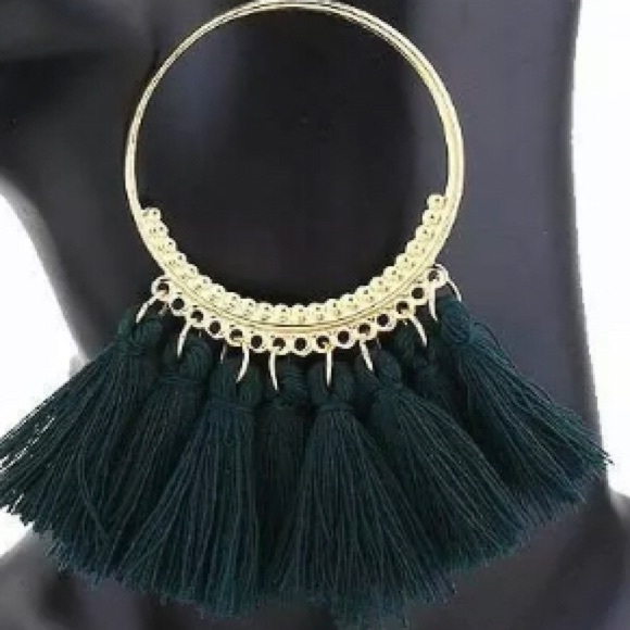 🔥Fringe BOHO Dangle Earrings🔥DARK Nwt🏷 - Picture 2 of 7